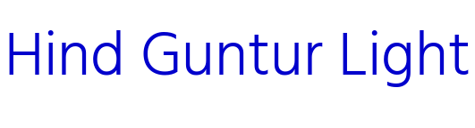 Hind Guntur Light フォント